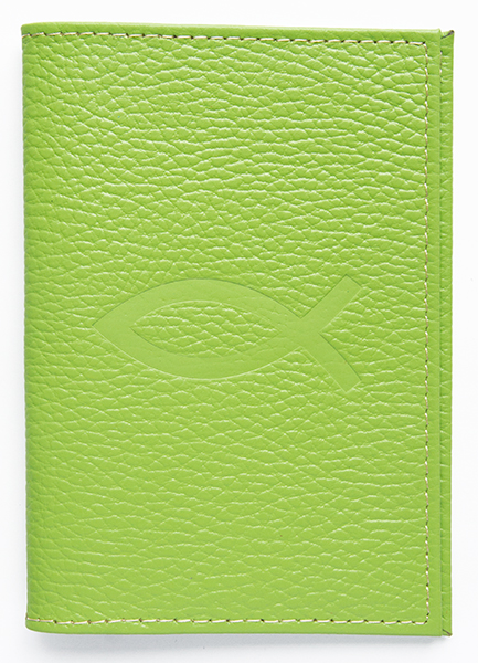 Обложка на паспорт из натуральной кожи "Рыбка" (цвет в ассортименте)