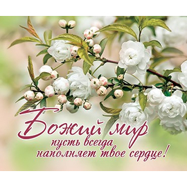 Божий мир пусть всегда наполняет твое сердце! - открытка-карточка 8х9,5