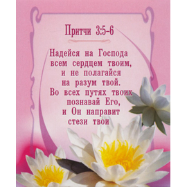 Надейся на Господа… Притчи 3:5-6 - открытка-карточка 8х9,5