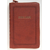 Библия (14,5х22см, коричневый термовинил, молния, золотой обрез, закладка, крупный шрифт)