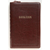 Библия (14,5х22см, тёмно-коричневый термовинил, молния, золотой обрез, закладка, крупный шрифт)