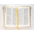 Библия (14х20,2см, натуральная кожа, белая, дизайн "Золотое сердце", надпись "Библия", молния, золотой обрез, 2 закладки, слова Иисуса выделены жирным)