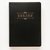 Библия (17,4х24 см, натуральная кожа, черный пятнистый, надпись "Библия" с вензелем, золотой обрез, 2 закладки, слова Иисуса выделены жирным, крупный шрифт)