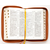 Библия (12,5х19,5, натуральная кожа, светло-коричневый с прожилками, термоштамп надпись "Библия" с вензелем, молния, золотой обрез, индексы, 2 закладки, слова Иисуса выделены жирным)