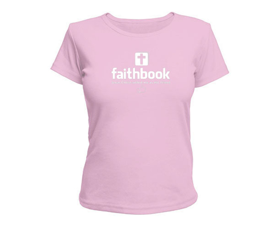 Женская футболка - Faithbook (Книга веры) - розовая