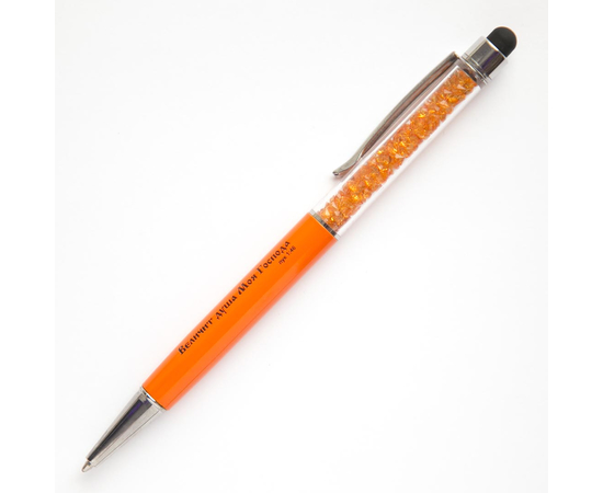 Ручка-стилус - Величит душа Моя Господа Лк 1:46 (оранжевая)