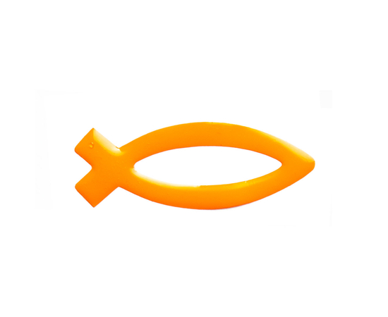 Наклейка на объёмная "Рыбка" 5см, оранжевая