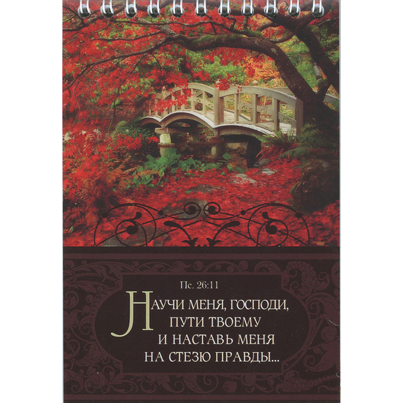 Блокнот (10x15 см, 36 л, на пружине) "Научи меня, Господи, пути Твоему..." Пс. 26:11