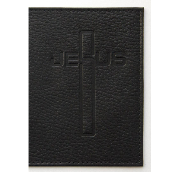Обложка на паспорт из натуральной кожи "Крест Jesus" (цвет в ассортименте)