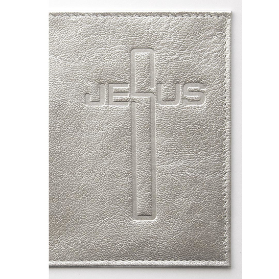 Обложка на паспорт из натуральной кожи "Крест Jesus" (цвет в ассортименте)