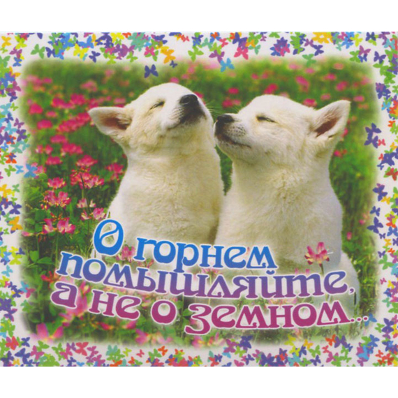 О горнем помышляйте, а не о земном - открытка-карточка 8х9,5