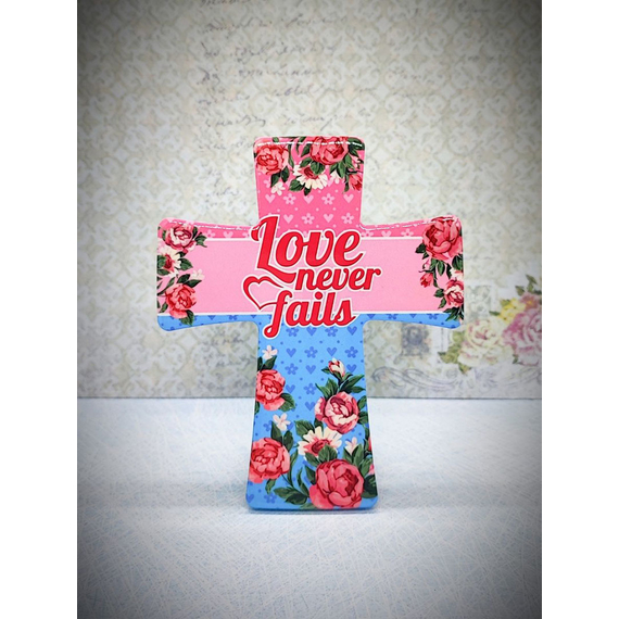 Крест керамический - Love never fails